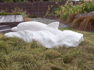 Marble sculpture of Dolphin at Kairuru farm Stay